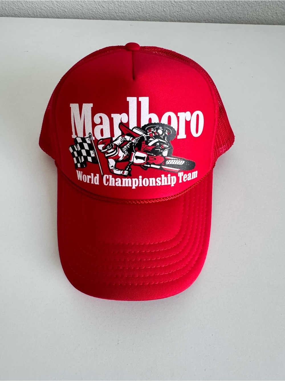 Marlboro Red Mesh Racing Trucker Hat